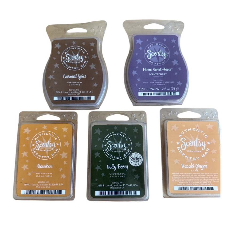 (5) Bar's of Scentsy Wax Melts lot, NEW DISCONTINUED scents in description